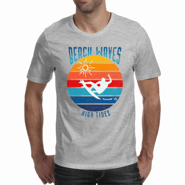 Beach waves high tides grey