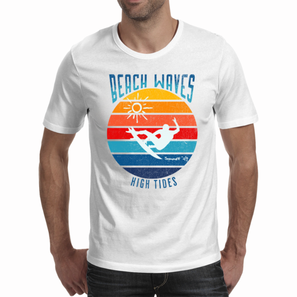 Beach waves high tides white